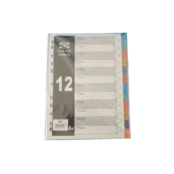 INTERCALARE DIVISTORI A4 12 col PLAST OP5 151