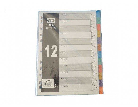 INTERCALARE DIVISTORI A4 12 col PLAST OP5 151