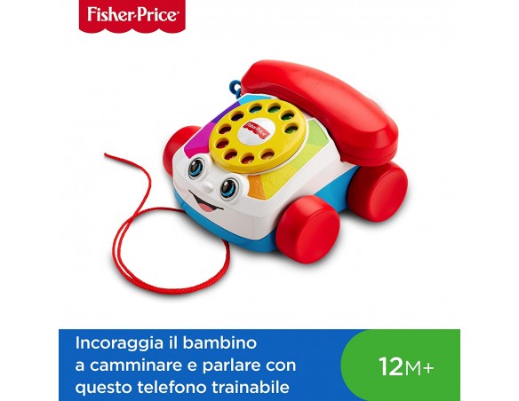 Telefono Chiacchierone Parlante Trascinabile, Giocattolo per Bambini 1+ Anni, FGW66 Fisher Price
