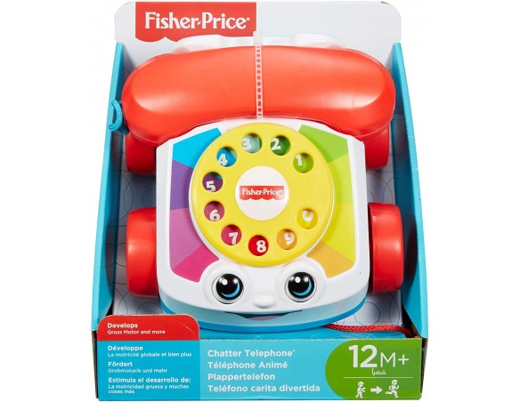 Telefono Chiacchierone Parlante Trascinabile, Giocattolo per Bambini 1+ Anni, FGW66 Fisher Price