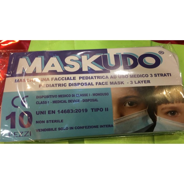 10 pz MASCHERINE CHIRURGICHE PER BAMBINI