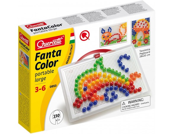 Chiodini Quercetti - 0953-Fantacolor Portable D. 15 150 Pezzi