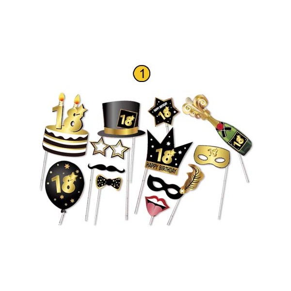 ACCESSORI PER FOTO 18 ANNI 12 PEZZI 2151