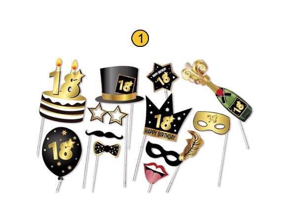 ACCESSORI PER FOTO 18 ANNI 12 PEZZI 2151