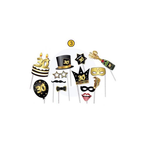 ACCESSORI PER FOTO 30 ANNI 12 PEZZI 2151