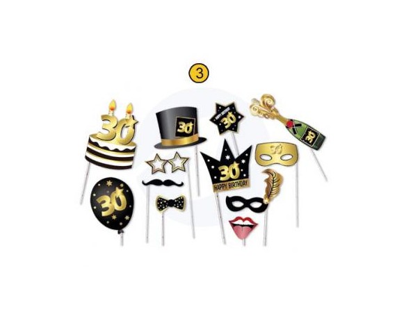 ACCESSORI PER FOTO 30 ANNI 12 PEZZI 2151