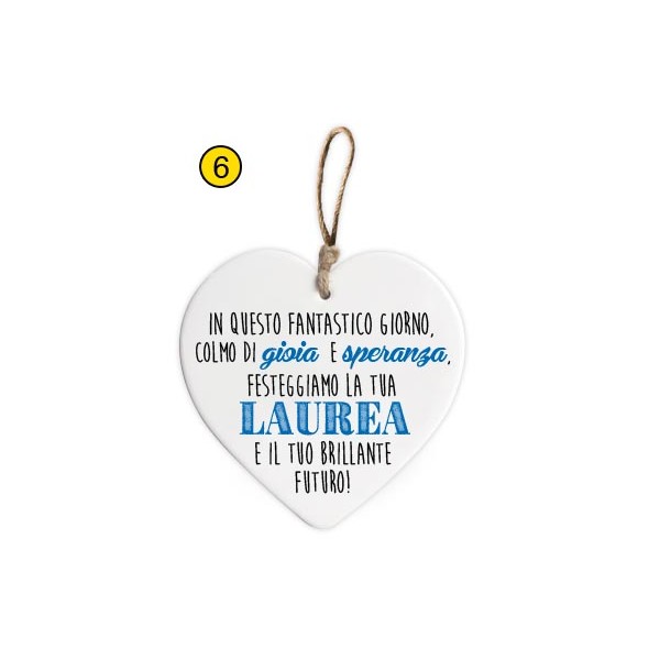 CUORE CERAMICA 15,5 CM LAUREA 3431.6