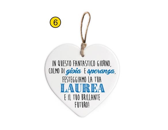 CUORE CERAMICA 15,5 CM LAUREA 3431.6