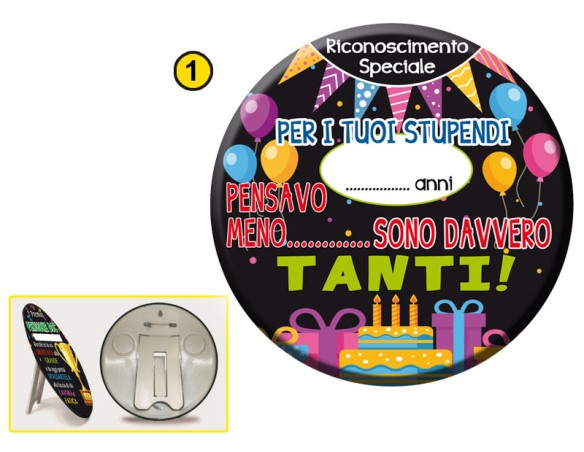 MAXI SPILLA (ANCHE DA TAVOLO O PARETE) COMPLEANNO 6123.1