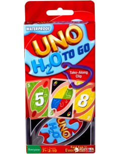 Mattel Games- UNO H20, Carte Resistenti all'Acqua con...