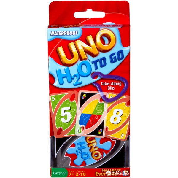 Mattel Games- UNO H20, Carte Resistenti...