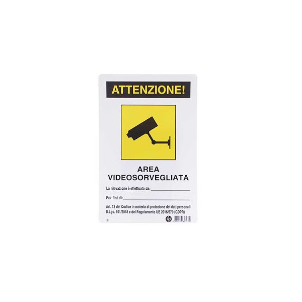 CARTELLO IN POLIPROPILENE 320X200 MM -...