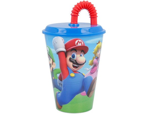 Super Mario | BICCHIERE CON CANNUCCIA SUPER MARIO 430ML 21430
