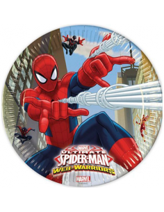 PIATTI SPIDERMAN 23CM 8PZ