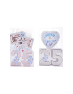 BIGLIETTO ANNIVERSARIO NOZZE ARGENTO AN 5417
