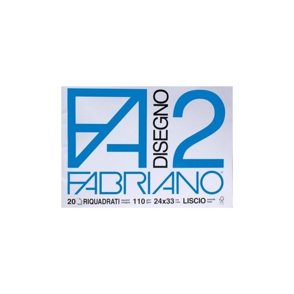 F2 BLOCCO 24X33 20 FOGLI LISCIO RIQUADRATO...