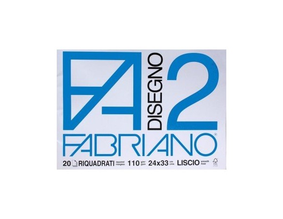 F2 BLOCCO 24X33 20 FOGLI LISCIO RIQUADRATO 06201516