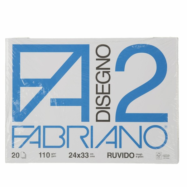 BLOCCO F2  FABRIANO 24X33 20 FOGLI RUVIDO 06000516