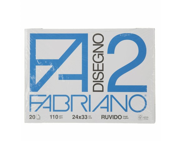 BLOCCO F2  FABRIANO 24X33 20 FOGLI RUVIDO 06000516