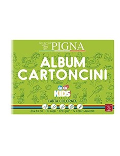 Album cartoncino Colorati colorato pigna kids 10 fg