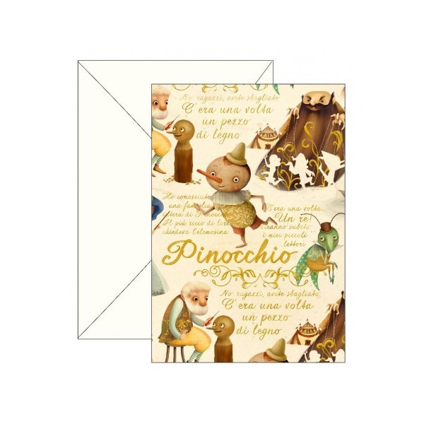 BIGLIETTO AUGURI BUON COMPLEANNO PINOCCHIO 5554