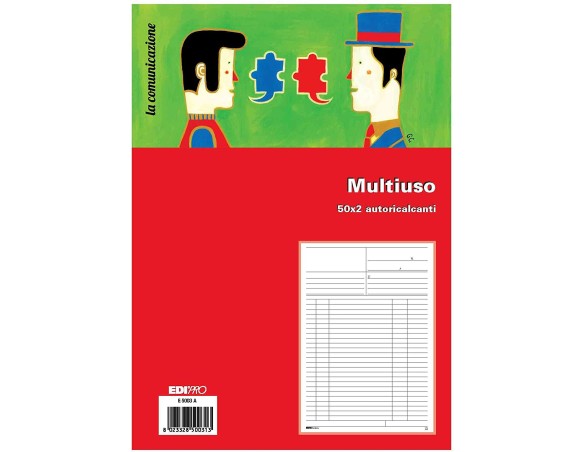 Blocco multiuso 50 - 50 fogli autoric. 31x21 e5003a EDIPRO -50x2 autoricalcante