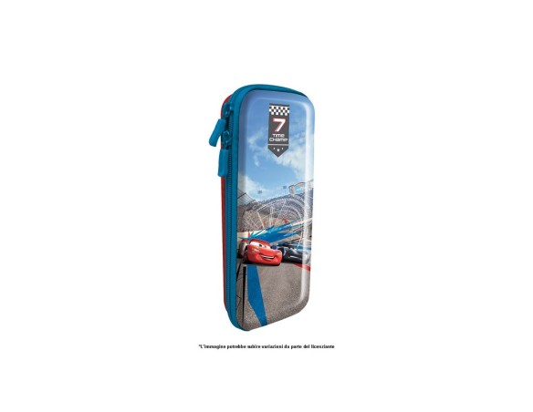 Cars | BORSELLO Astuccio ovale rigido Cars 3D per bambine ad 1 zip 23x10