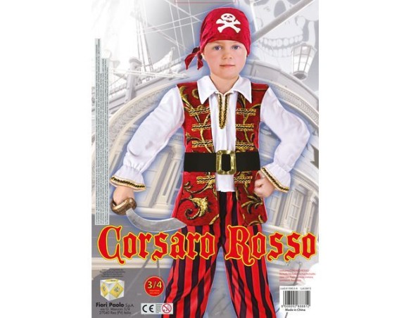 COSTUME CORSARO ROSSO BABY 3-4 31690