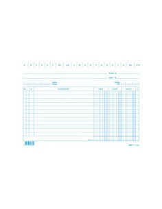 E3266 SCHEDA 15X21 D/A/S DARE AVERE SALDO -100pz BLU