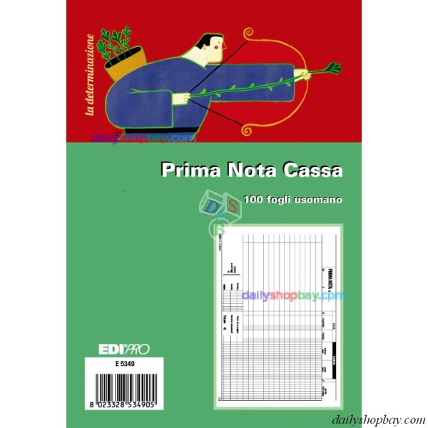 E5349A BL.PRIMA NOTA CASSA 14,8X23 50X2 AUTORIC.