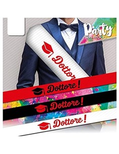 FASCIA IN TESSUTO LAUREA LAUREATO DOTTORE 4394