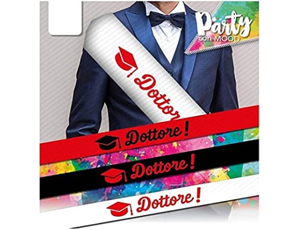 FASCIA IN TESSUTO LAUREA LAUREATO DOTTORE 4394