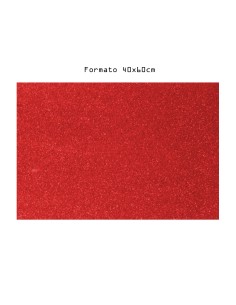 FOGLIO CARTA CREPLA EVA GLITTER 40 X 60 ROSSO