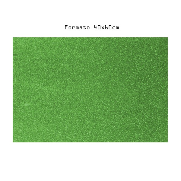 FOGLIO CARTA CREPLA EVA GLITTER 40 X 60 VERDE