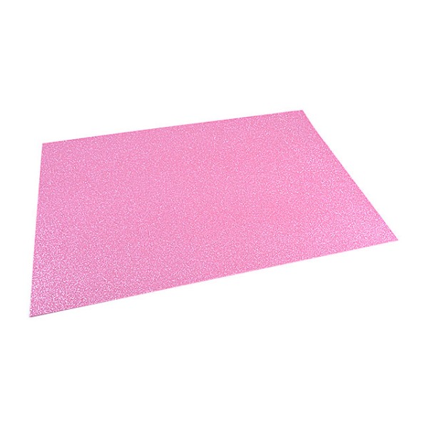 FOGLIO CARTA CREPLA ROSA EVA GLITTER 40 X 60...