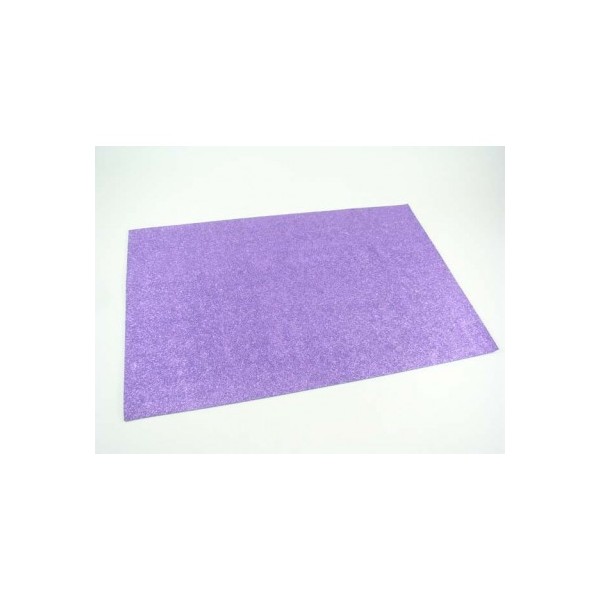 FOGLIO CARTA GOMMA EVA GLITTER LAVANDA 40X60