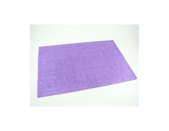 FOGLIO CARTA GOMMA EVA GLITTER LAVANDA 40X60