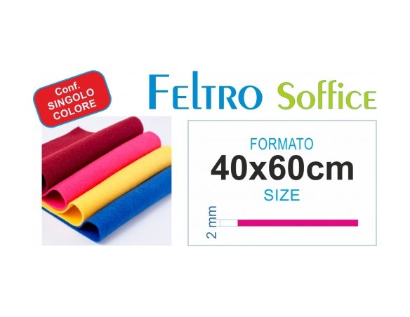 FOGLIO FELTRO SOFFICE CELESTE 40x60