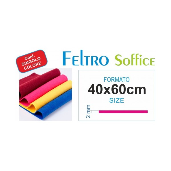 FOGLIO FELTRO SOFFICE VERDE SCURO 40 X 60