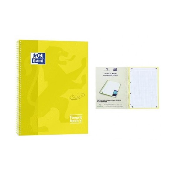 QUADERNO OXFORD SPIRALATO A4 NEON 1 CARTONATO...