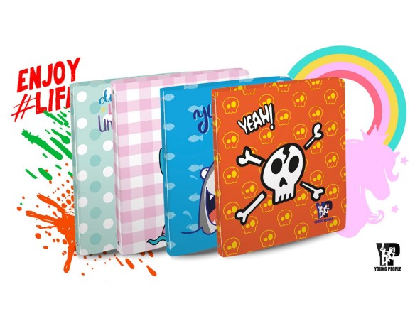 RACCOGLITORE COPERTINA ANELLI PPL A4 YOUNG PEOPLE