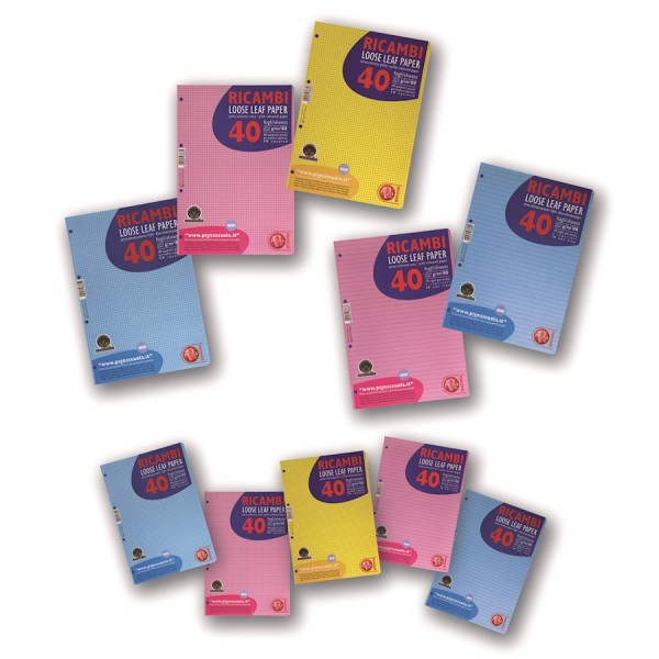 RICAMBI RINFORZATI 1 RIGO ROSA CELESTE GIALLO 90GR