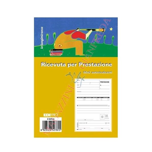 RICEVUTA PER PRESTAZIONE 50X2 E 5278 A