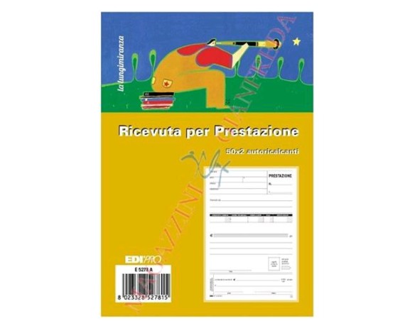 RICEVUTA PER PRESTAZIONE 50X2 E 5278 A
