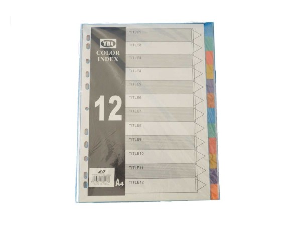 INTERCALARE DIVISTORI A4 12 col PLAST OP5 151
