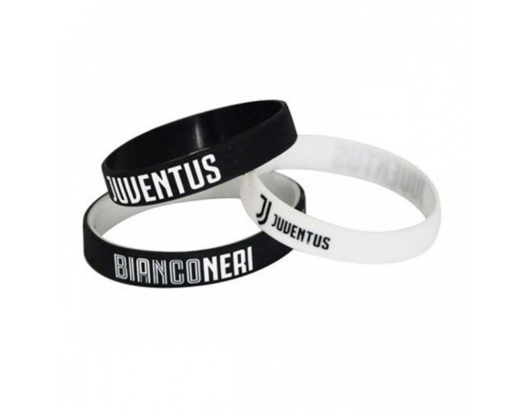 KIT 3 BRACCIALETTI IN SILICONE JUVENTUS ADULTO