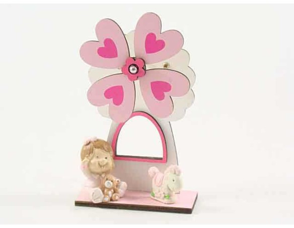 L.CAROUSEL CARILLON MULINO ROSA 17 CM 049283