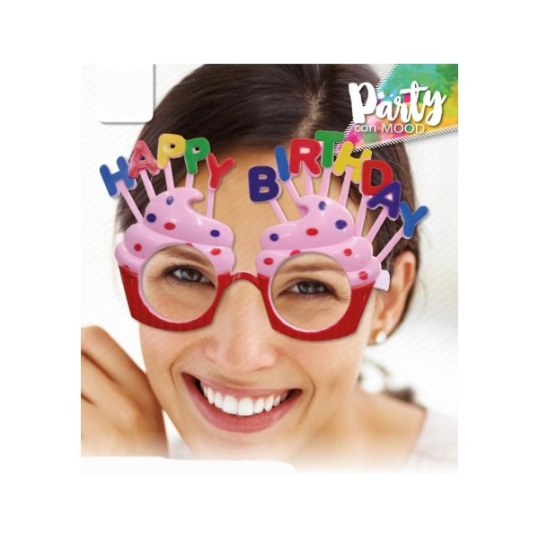 Occhiali party - Happy Birthday Cake