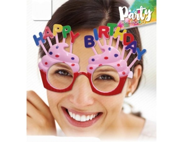 Occhiali party - Happy Birthday Cake