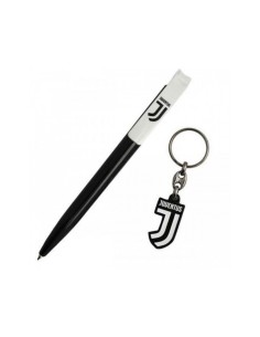 SET PENNA + PORTACHIAVI JUVE LOGO UFFICIALE IN BLISTER 2